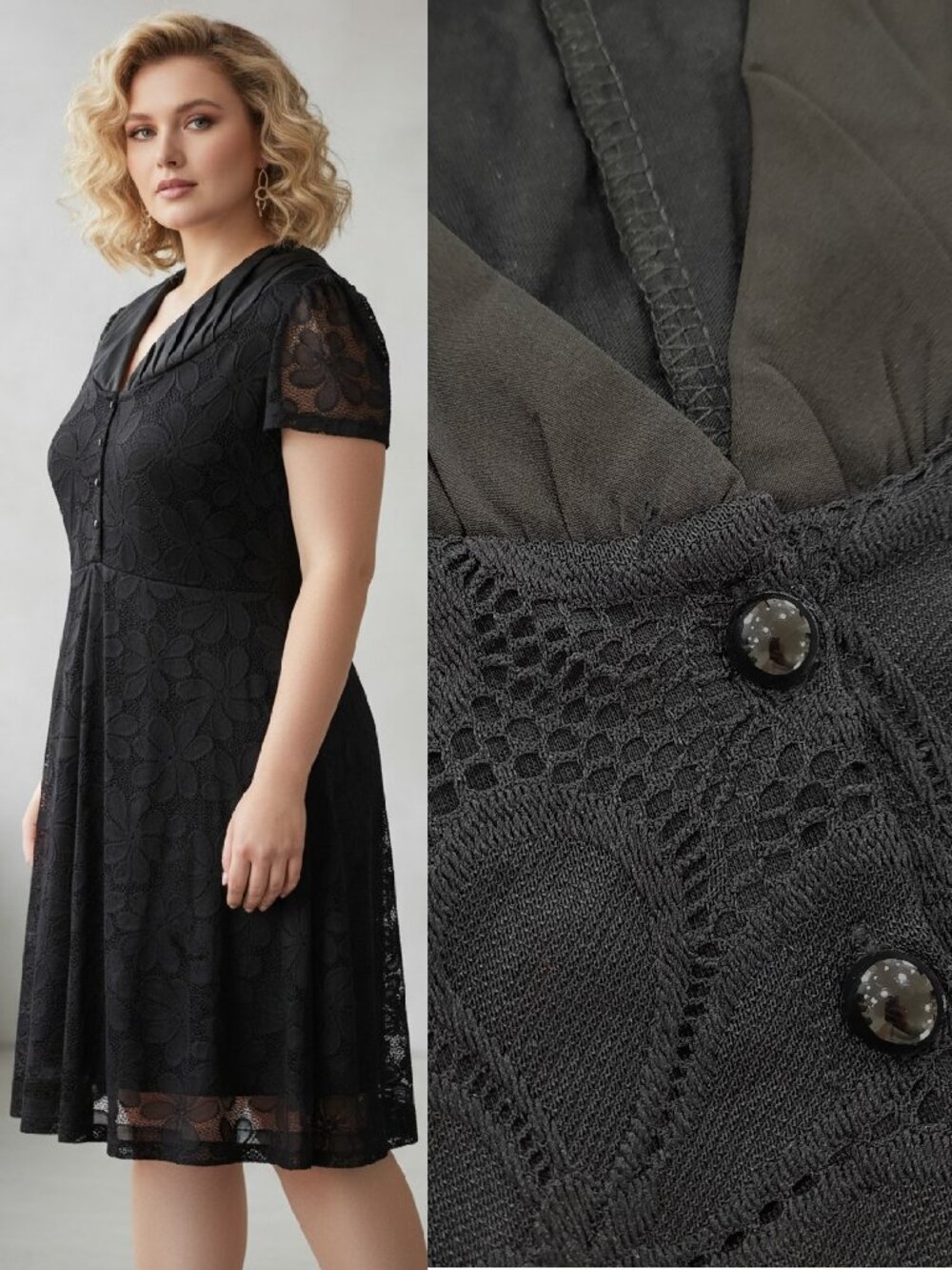 A-line lace midi dress - Miusol brand - NWT